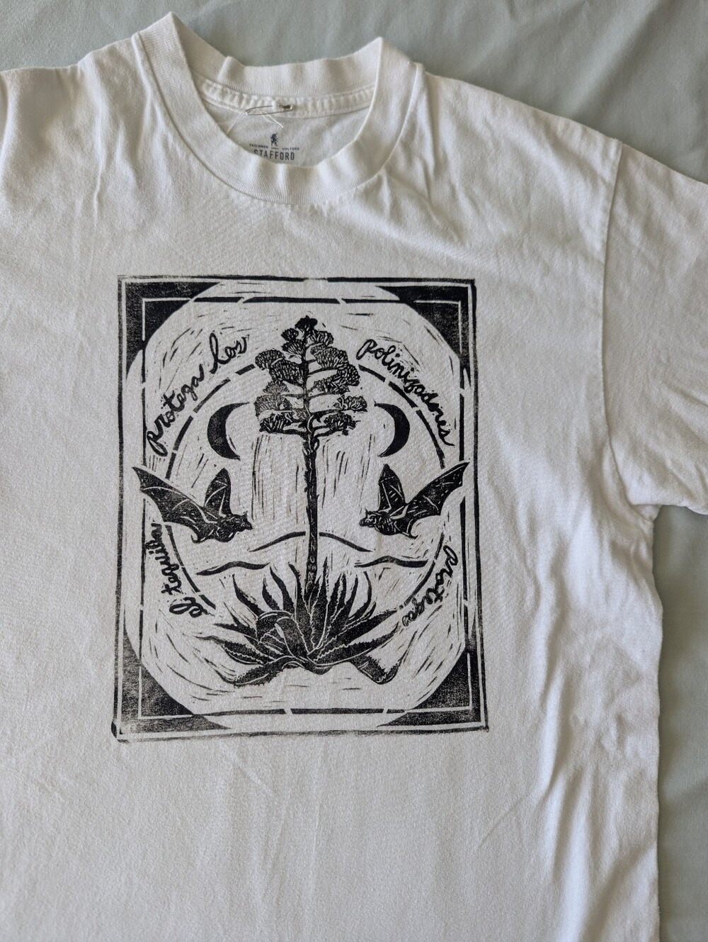 Protect The Tequila Bats And Agave Block Printed T-shirt